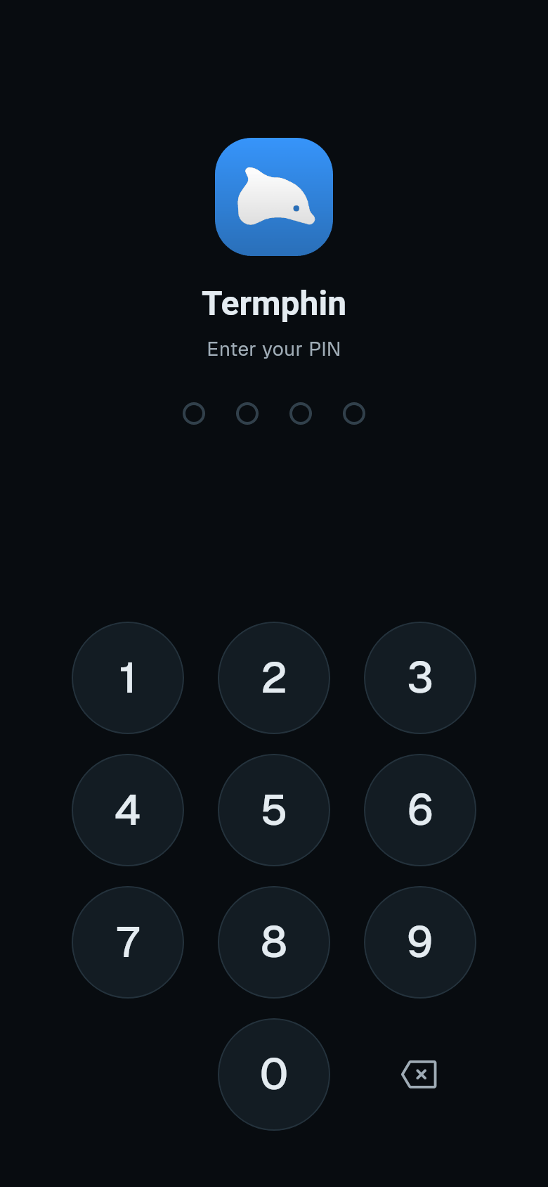 Lock screen with PIN entry